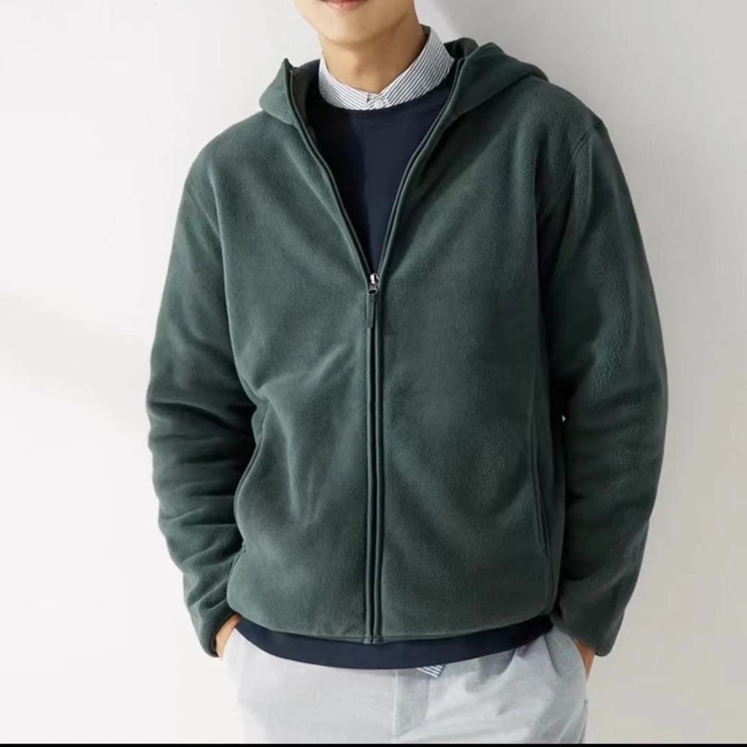 6152-男士（墨绿）奥利暖绒蓄热防风外套