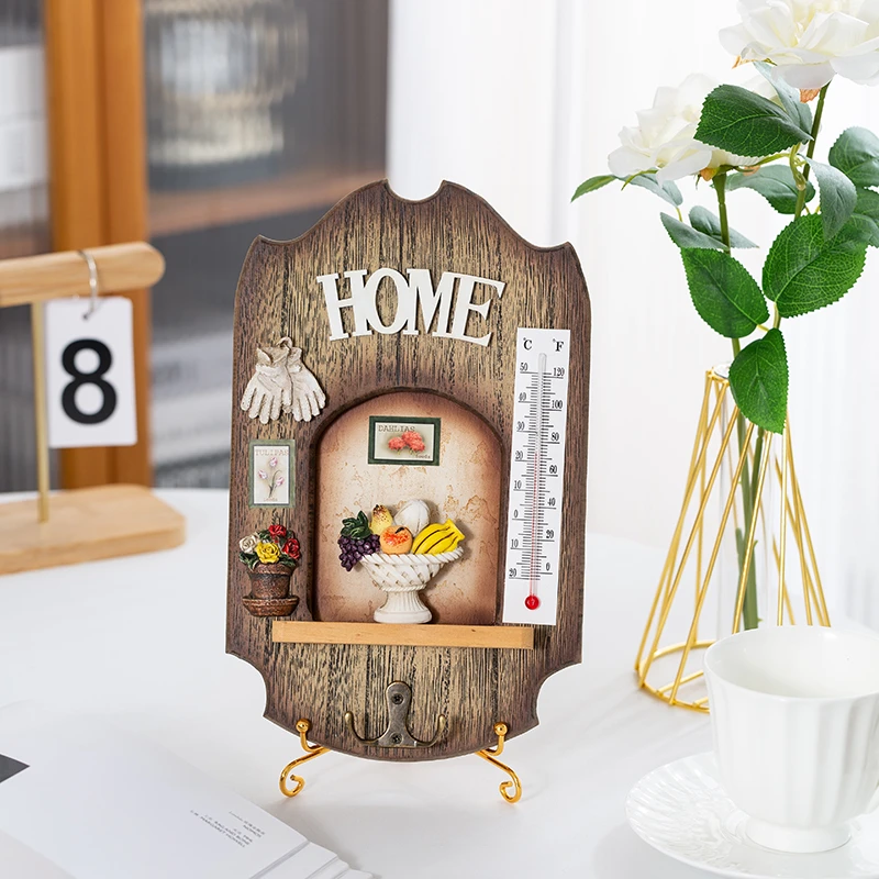 温度计家用室内高精准儿童婴儿房装饰木质壁挂饰医院温度表7706B