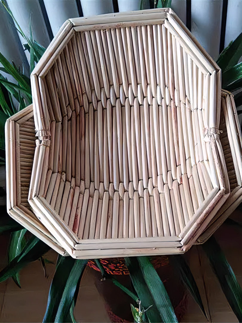 纯手工高粱杆馒头筐家用水果蔬菜篮馍筐包子饺子托盘厨房用品小筐