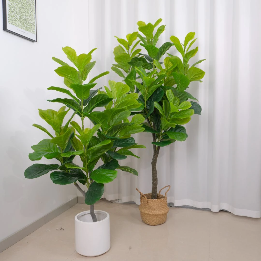 北欧仿真琴叶榕盆栽植物室内摆件大盆景家居塑胶办公室仿真绿植