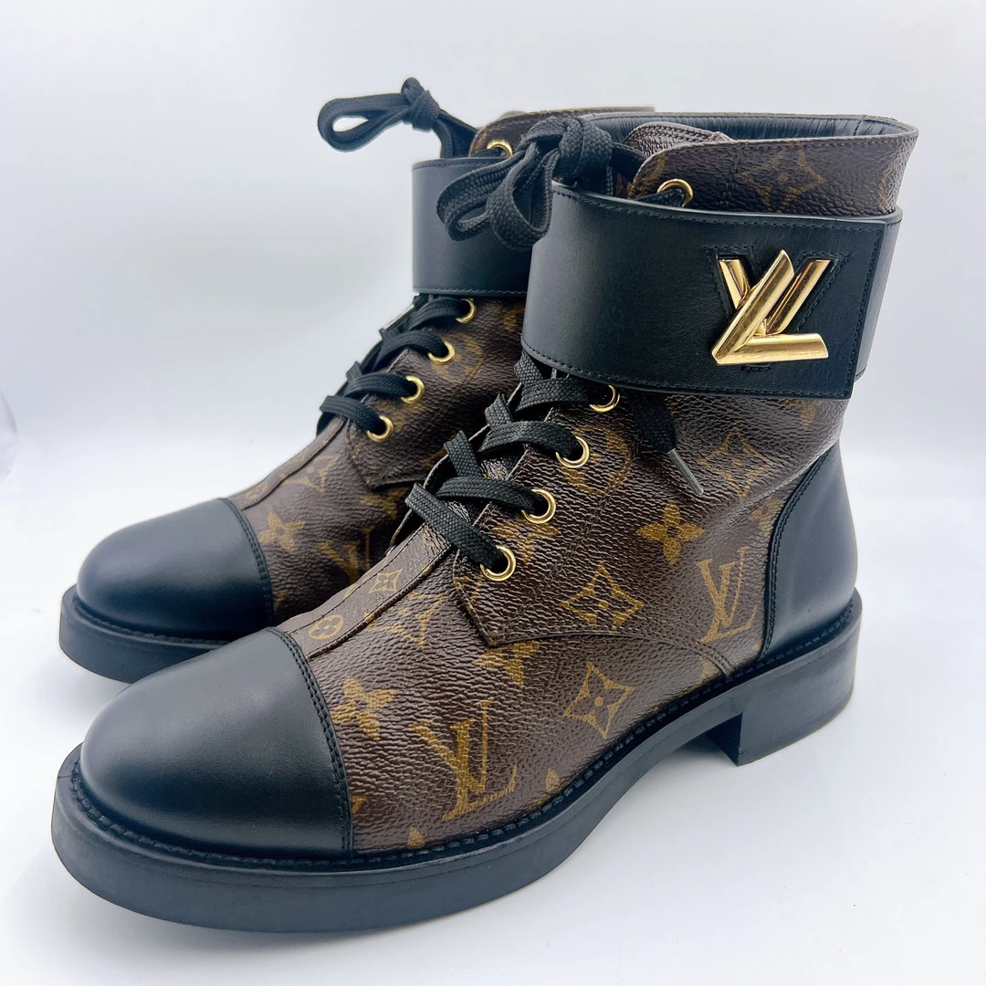 98新/LV/路易威登38码/wonderland老花马丁靴/BM00810