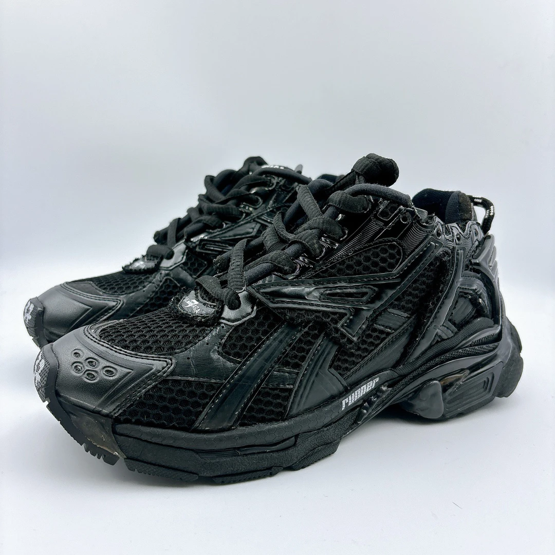 98新/Balenciaga/37码/巴黎世家黑色runner黑武士老爹鞋/BM00787