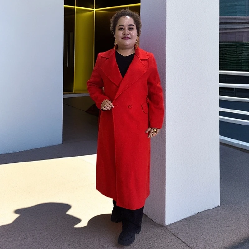 羊毛绒大衣   长度120