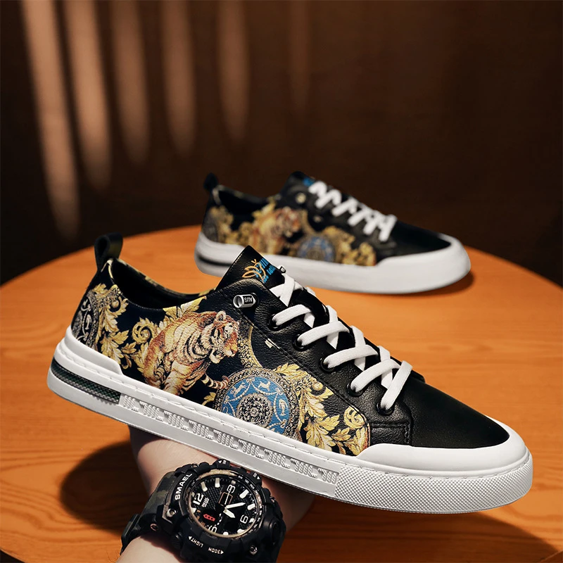 欧洲站男鞋2025年新款夏季小白鞋百搭板鞋男款鞋子潮鞋男士休闲鞋