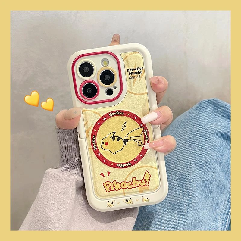 ins可爱卡通适用苹果15手机壳iphone14皮卡丘13pro新款11磁吸壳12