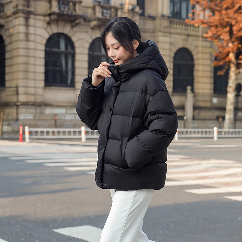 UCUB/若宿新品95白鸭绒新款时尚连帽短款羽绒服女韩版冬外套三防