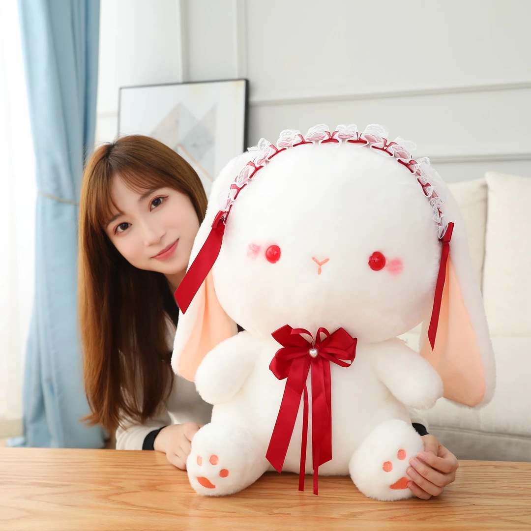 可爱洛丽塔兔子玩偶小白兔年吉祥物公仔情人节礼物女毛绒玩具娃娃