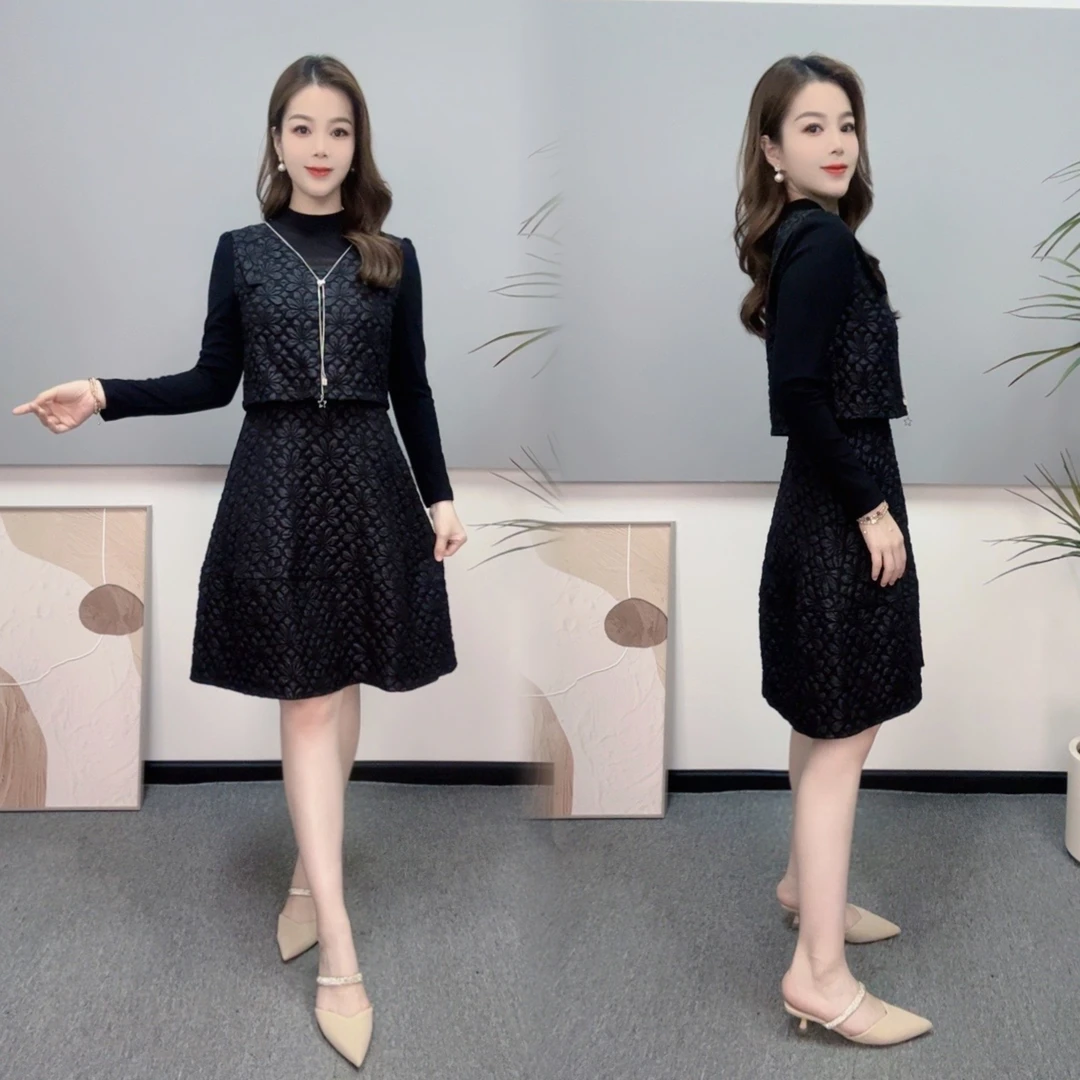 法式轻奢气质连衣裙时尚女装秋季新款气质显瘦高端优雅裙子新姿