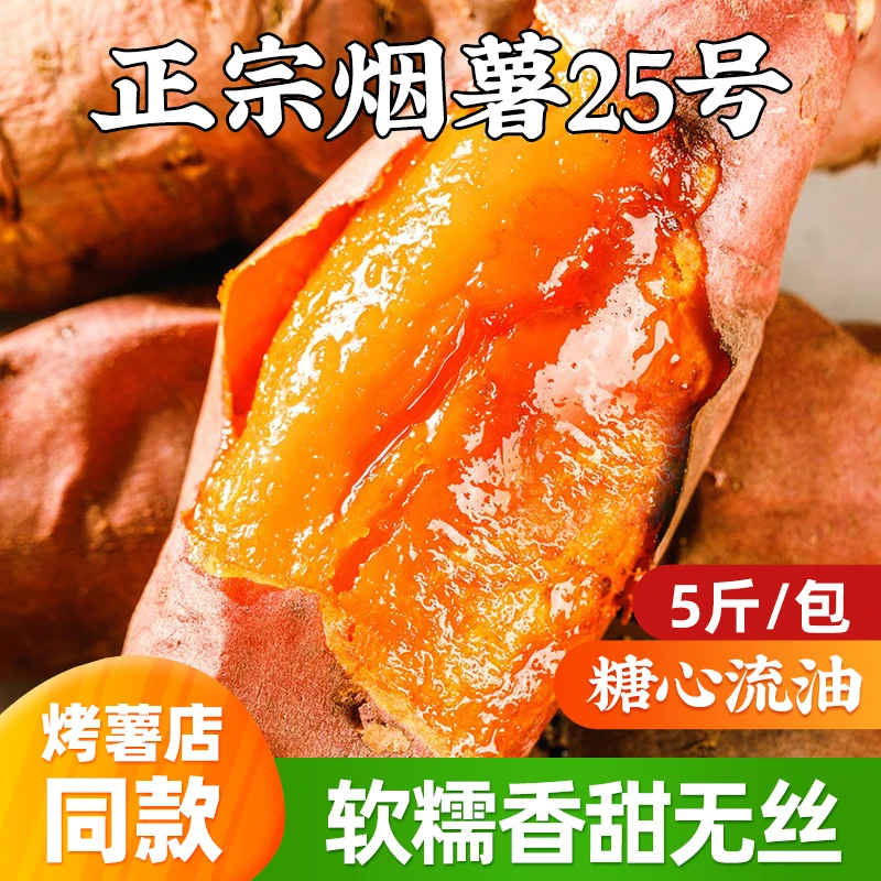 烟薯25号 红薯糖心蜜薯 新鲜现货番薯农家自种 沙地香甜地瓜5斤装