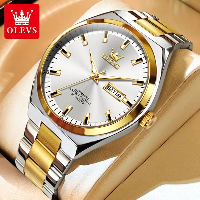 瑞士认证薄款全自动机械表男士手表高级简约防水夜光欧利时手表男