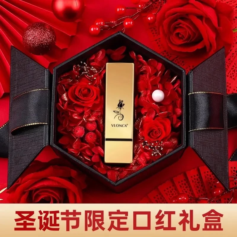 法国兰冠护口红礼盒不沾杯送老婆情人节圣诞节生日礼物不掉色推荐