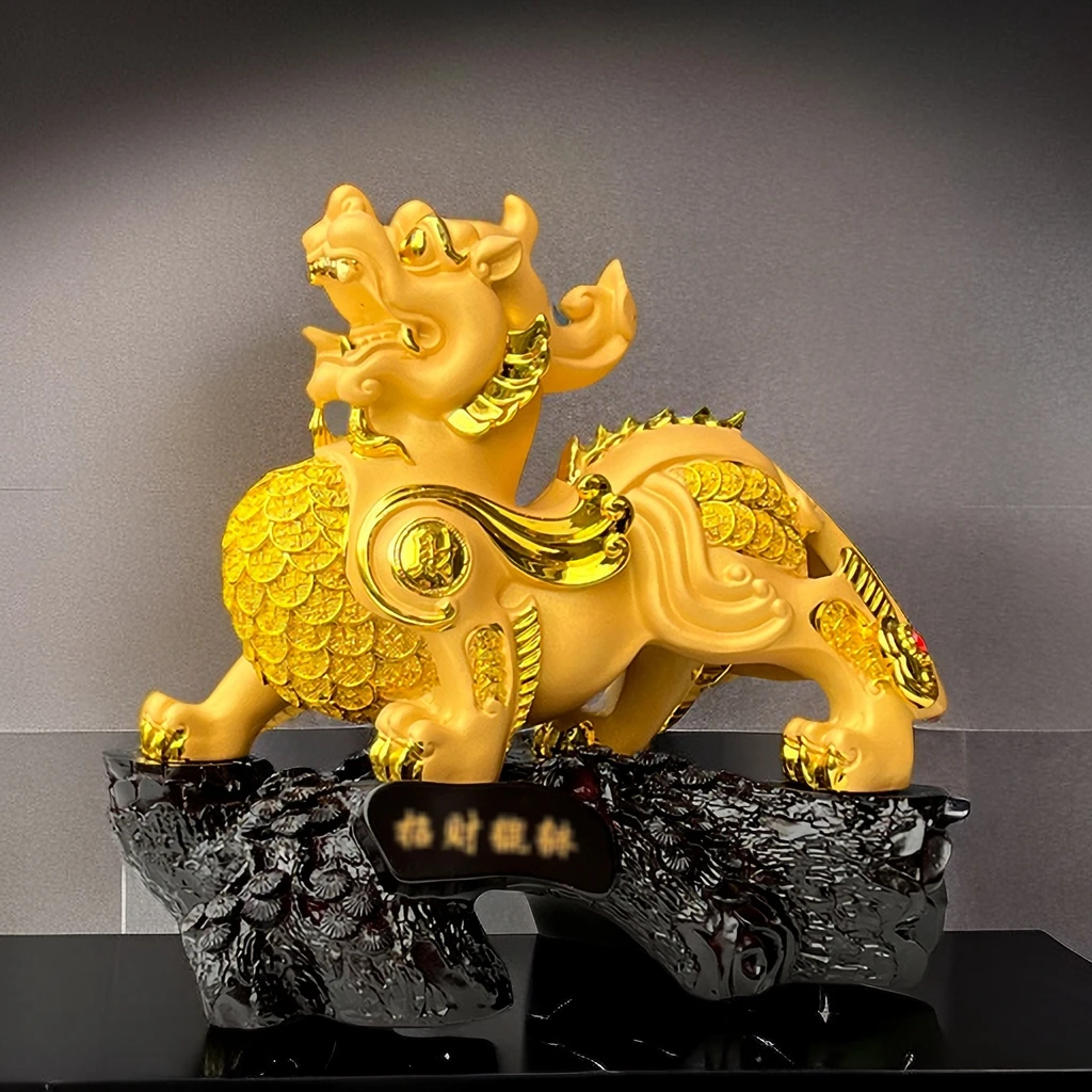 金色大貔貅客厅办公室店铺开业礼物中式家居饰品摆件工艺品高档