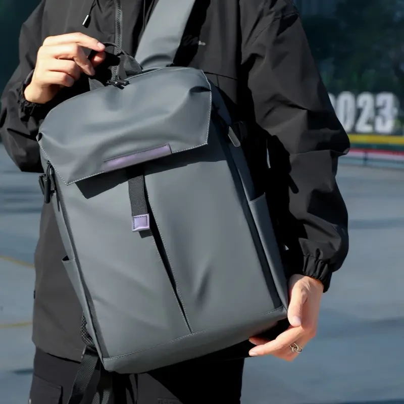 qj双肩包男潮牌防水旅行背包机能风大容量骑行男士电脑背包旅行书