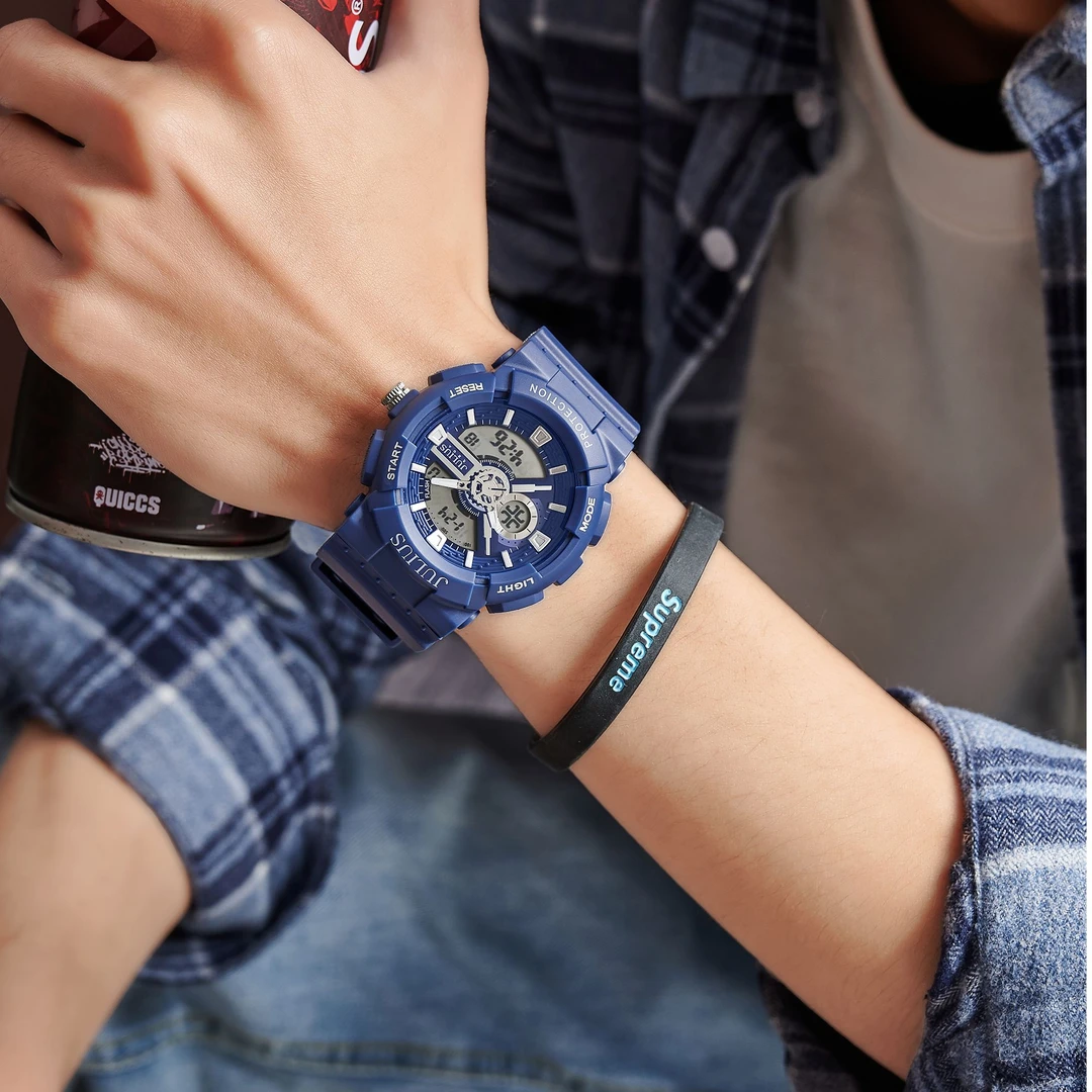 聚利时电子表男女学生高中生ins风防水独角兽夜光日历运动表1276