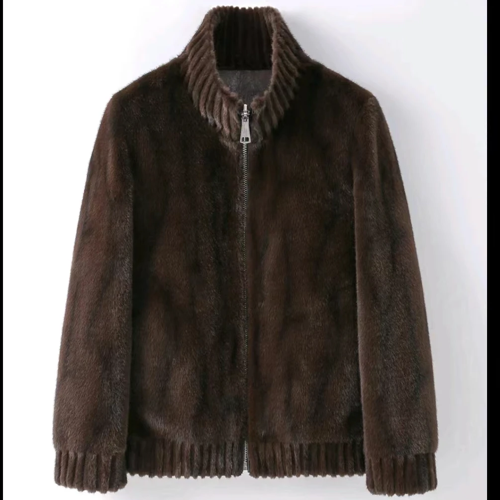 海宁潮牌男装秋冬夹克双面穿夹休闲立领休闲外套冬款两面穿