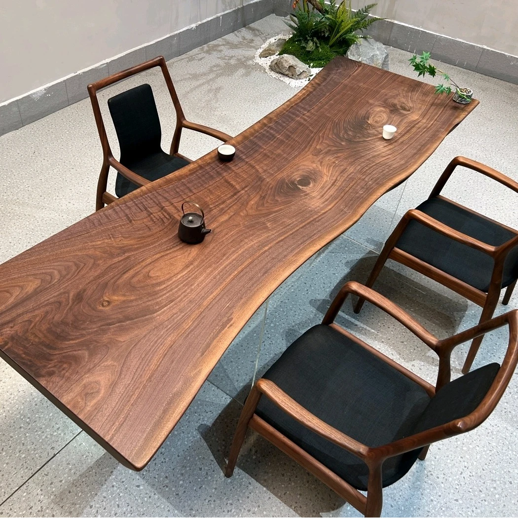 【直播定制链接】实木大板桌家具茶桌茶台一整套餐桌大板桌实木茶桌