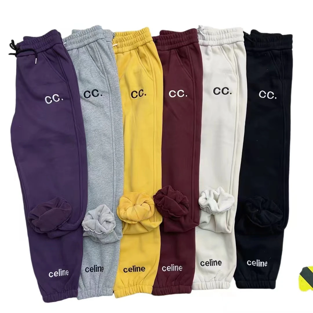 2024秋冬季673款时尚洋气百搭中腰抽绳显瘦女士加绒休闲裤