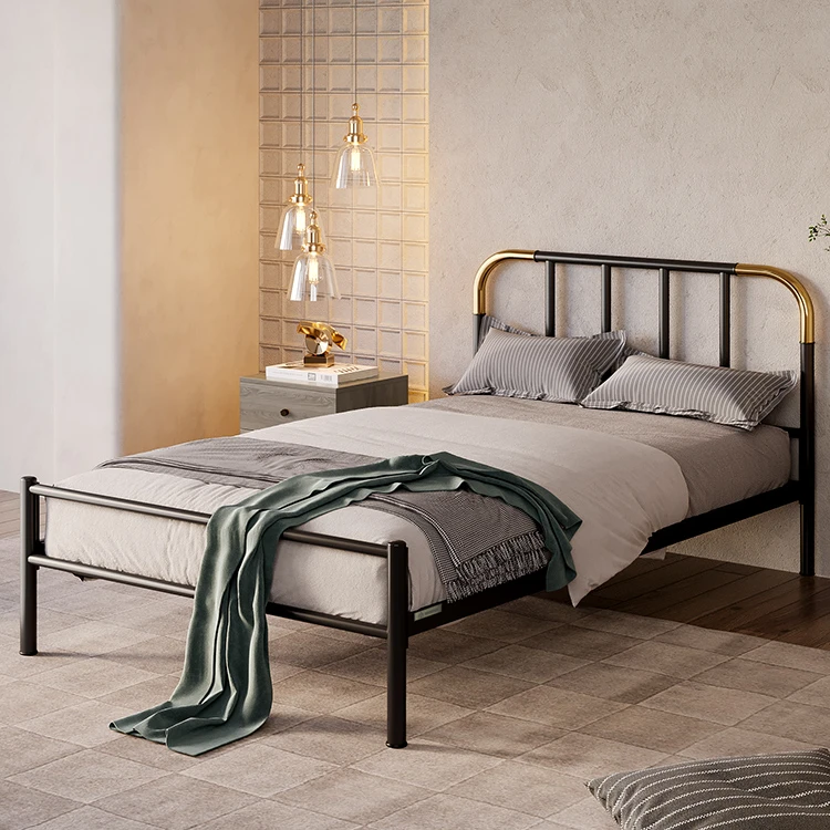天坛家具铁艺单人床双人床环保钢管钢床1米1.8米铁床铁床小户型