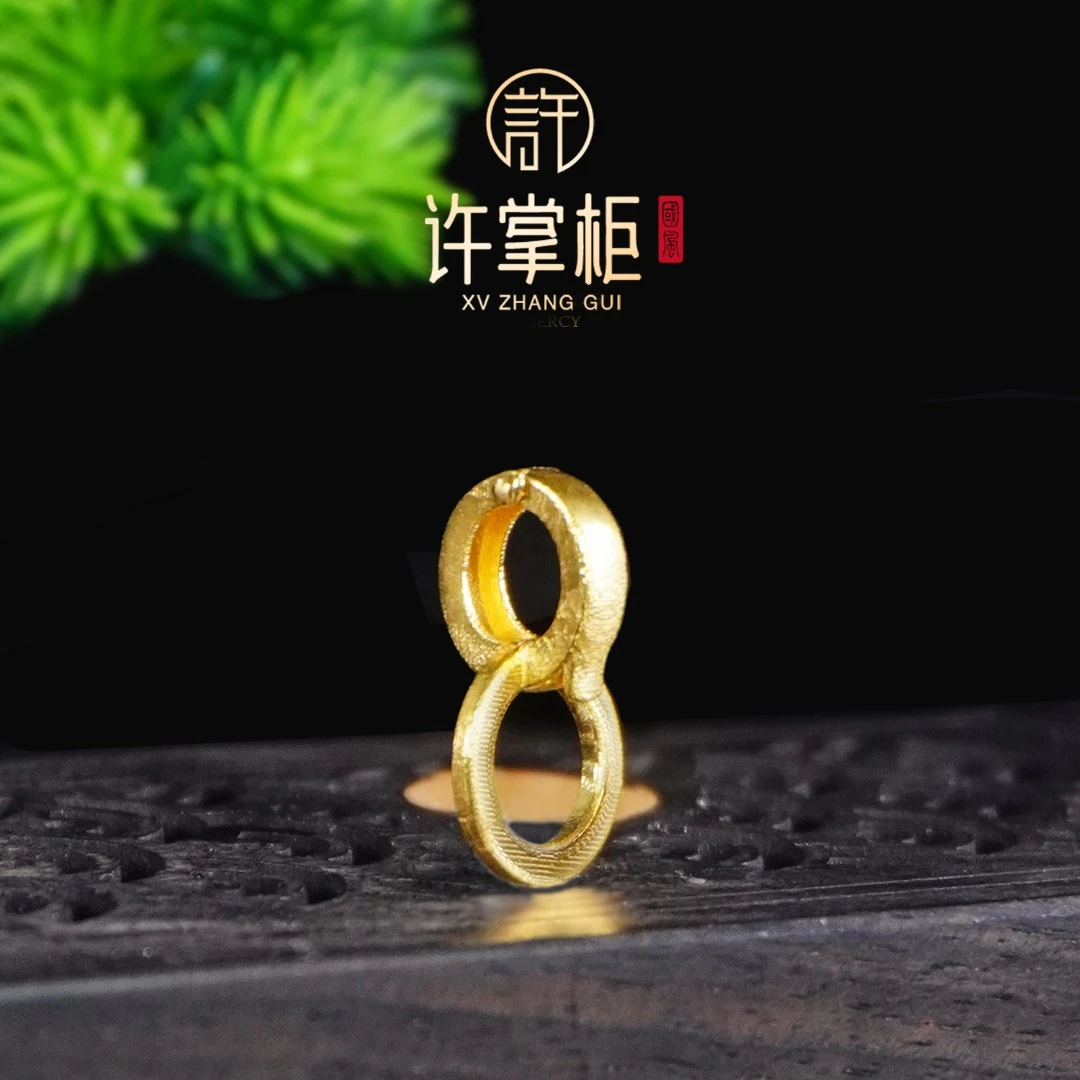 许掌柜｜环福 18K金镶嵌万能扣手链项链DIY链颈饰百搭精致环环相扣