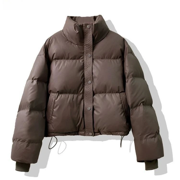 红人上新女短款2024新款冬季加厚立领小个子女外套保暖