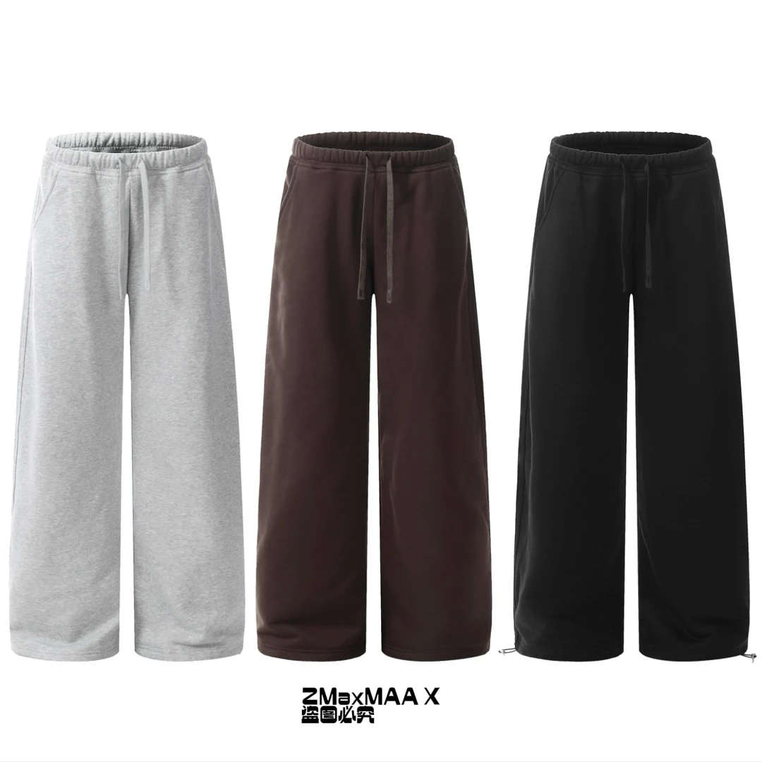 【Zmax】2024冬季新品加绒加厚运动休闲裤宽松男装裤子情侣同款