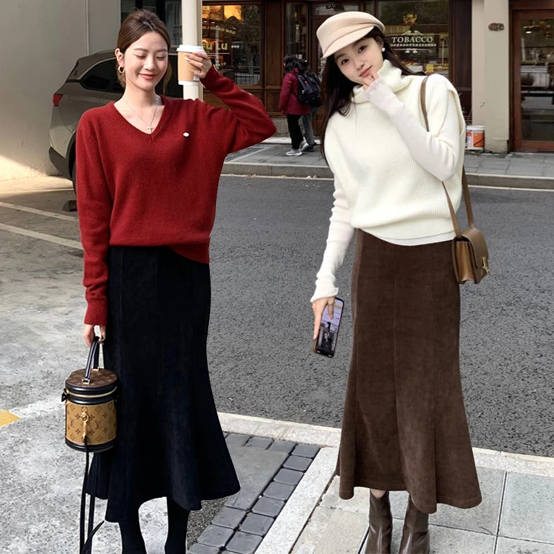 FM冬季加绒细腻婴儿绒半身鱼尾裙 YYB2530