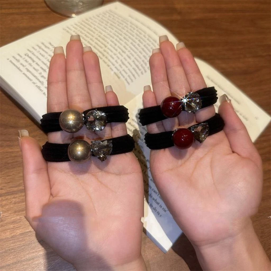 高级感珍珠头绳女新款扎头发皮筋扎马尾发绳网红发圈丸子头饰