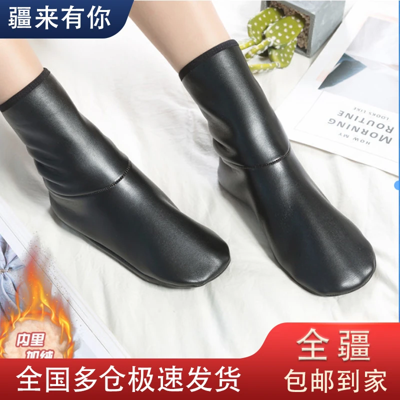 【疆来有你-新疆包邮】皮袜地板袜成人室加绒高筒保暖地毯袜男冬