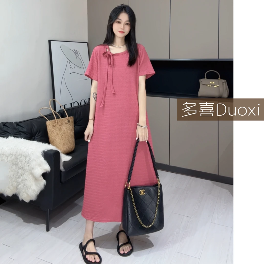 【Duoxi】"一见钟情”A043# 夏季新款显瘦遮肉气质设计感连衣裙