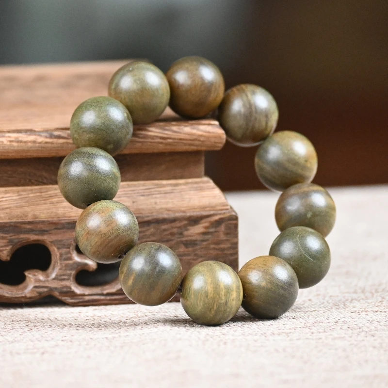 涣尒A01绿檀2.0木手串