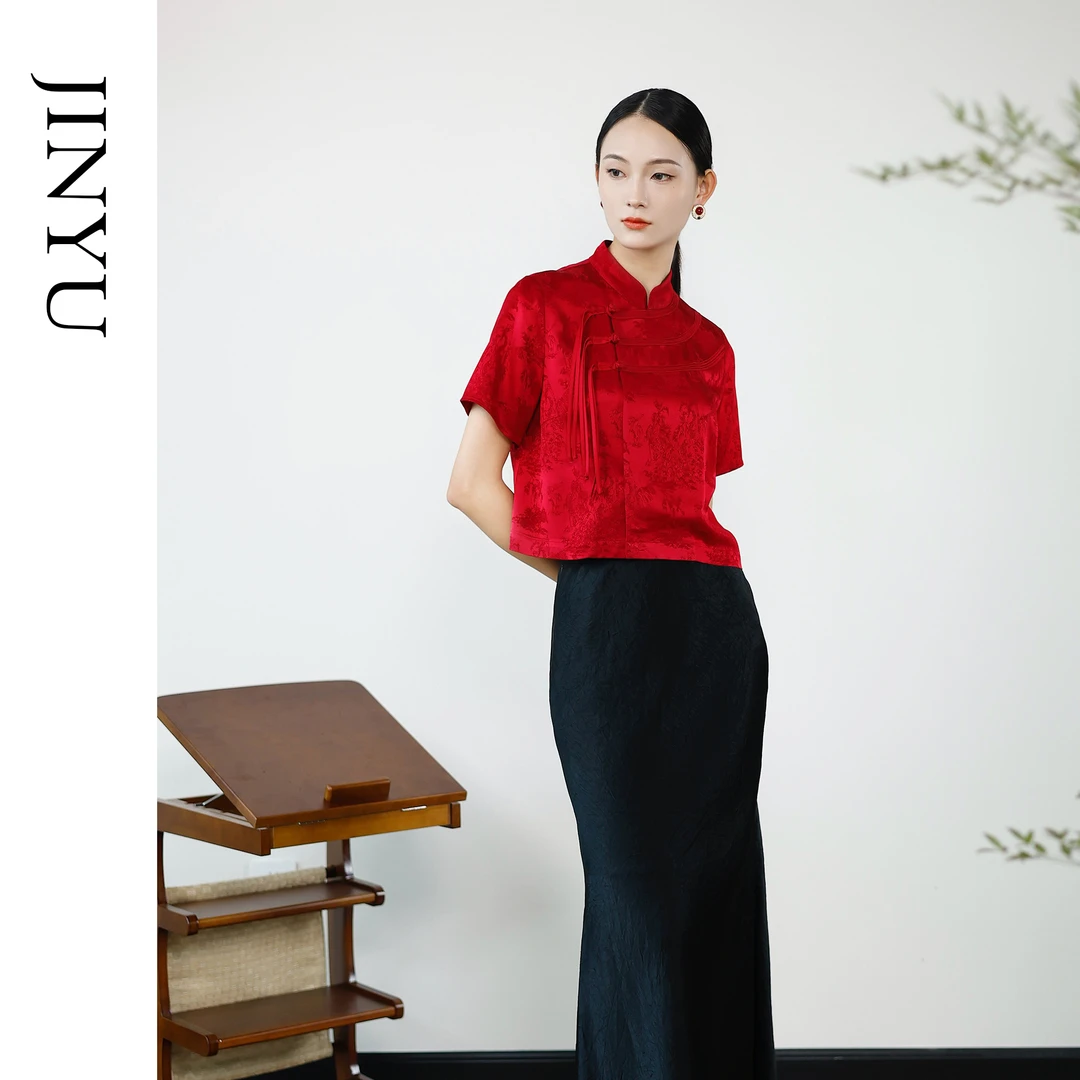 矝羽轩（未央）明星同款新中式气质红色中国风高端百搭时尚女装