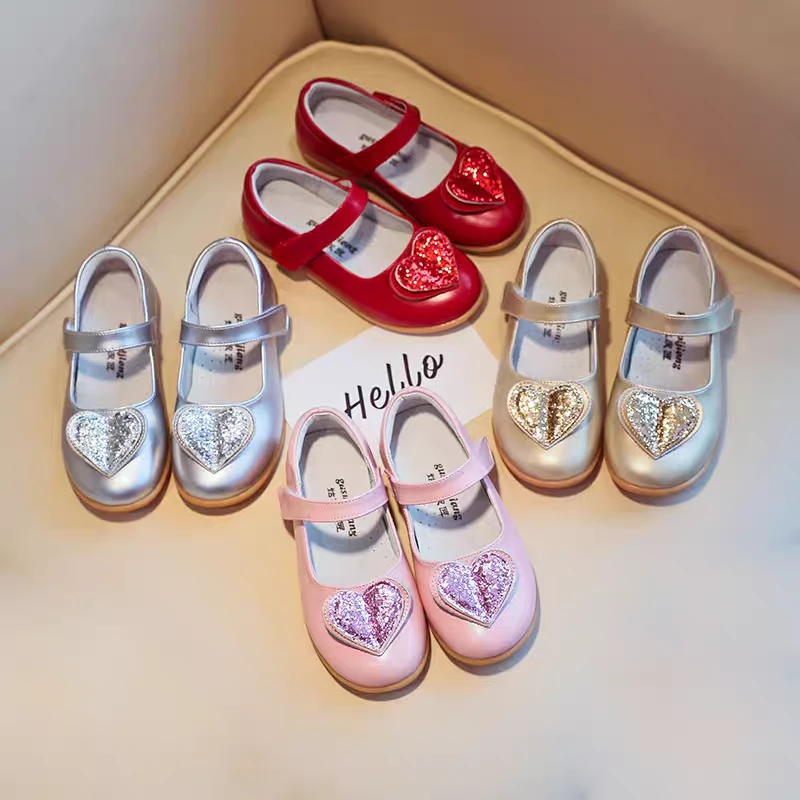 2025春秋真皮女童时尚儿童公主鞋防滑软底 GS590