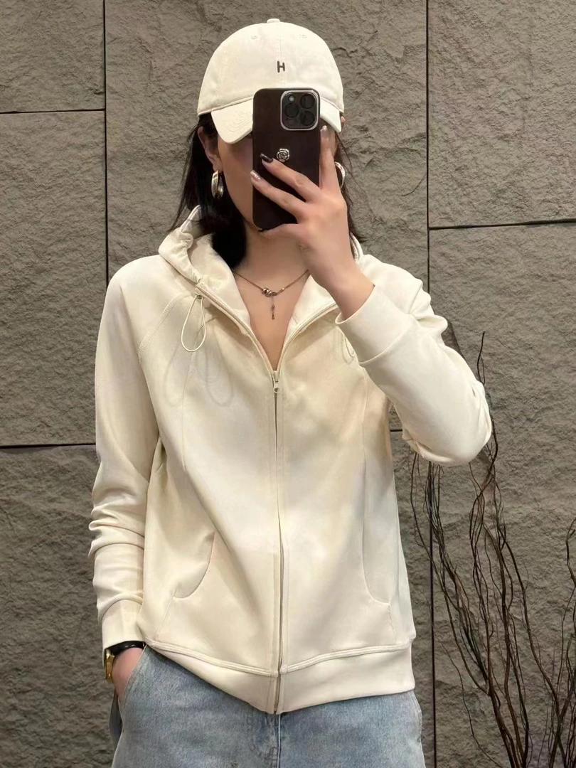【神怡家】女士百搭休闲时尚连帽纯色外套