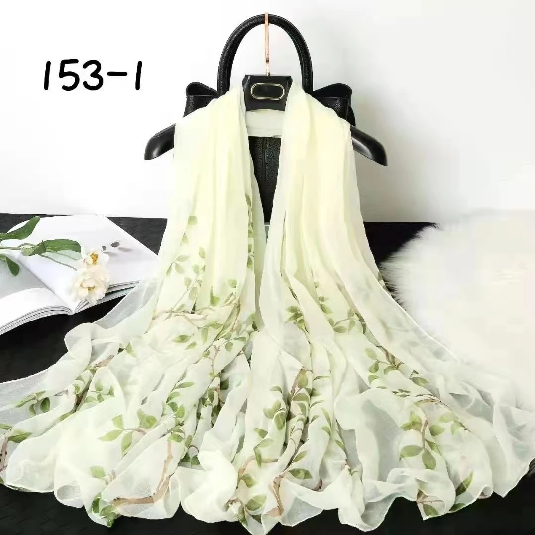 【绿色金枝玉叶】鳄鱼皱女士春夏新款时尚高档百搭洋气沙滩巾长丝巾