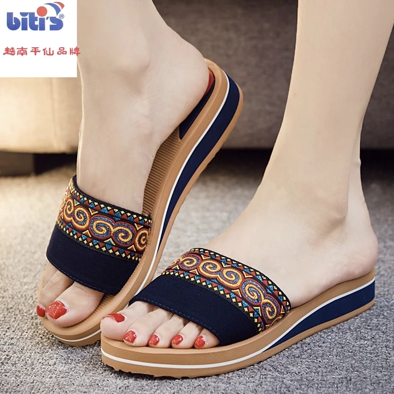 越南平仙品牌拖鞋时尚潮流美女靓丽沙滩防滑耐磨轻便舒适一字拖鞋