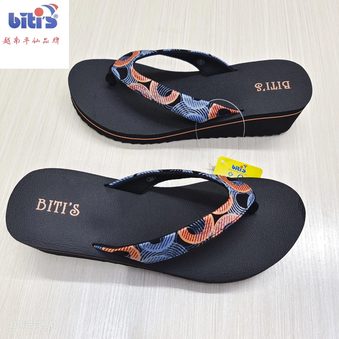 越南平仙品牌中跟坡跟沙滩软底拖鞋时尚潮流夏季耐磨防滑新款拖鞋