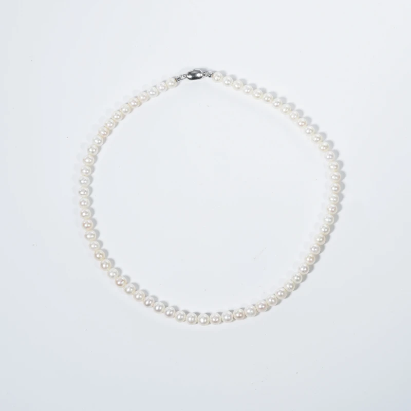 Gloire/古名【雪梨专属】无核珍珠项链6-6.5mmS925银---Z1425