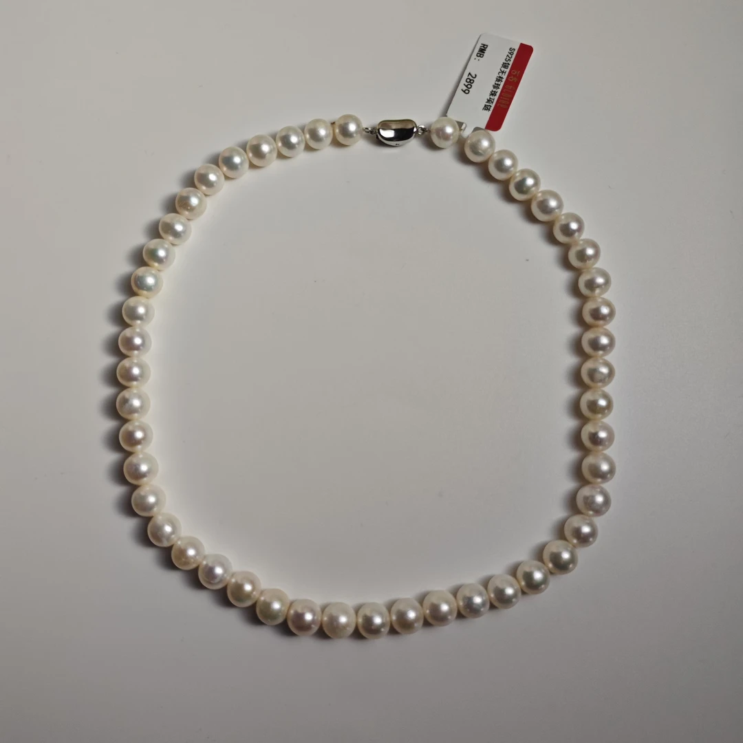 Gloire/古名【乐乐】S925银珍珠项链9-10mm无核 S1657
