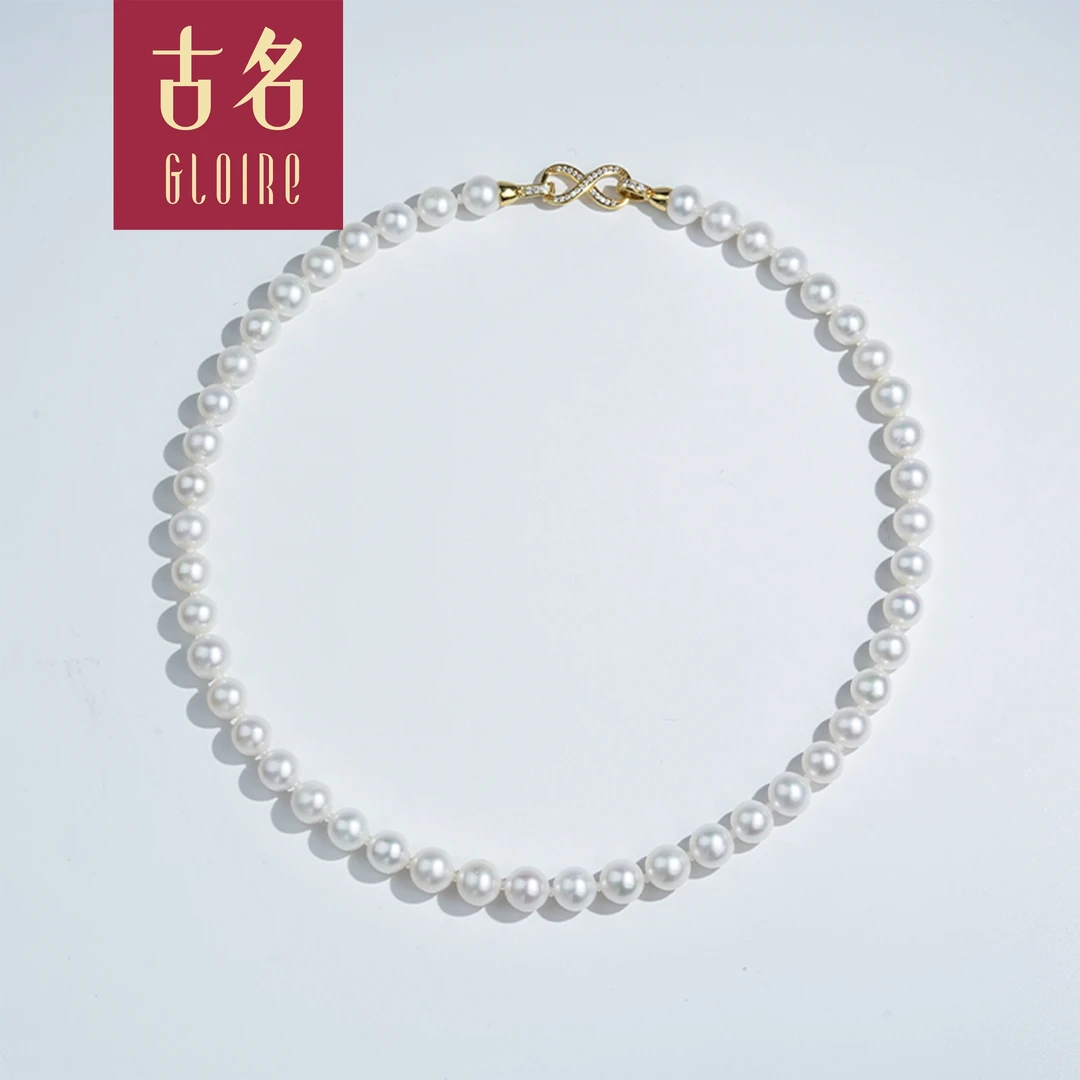 Gloire/古名【乐乐】S925银珍珠无核淡水珍珠项链8-9mm-Z1402
