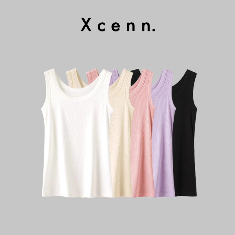 Viscose背心遮副乳百搭可外穿圆领打底女XC0A24099  Y