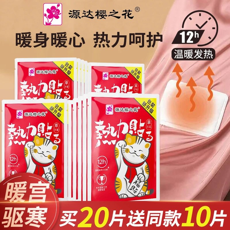 源达樱之花 热力贴暖贴保暖贴暖腰暖身贴发热贴暖宝宝大号20片
