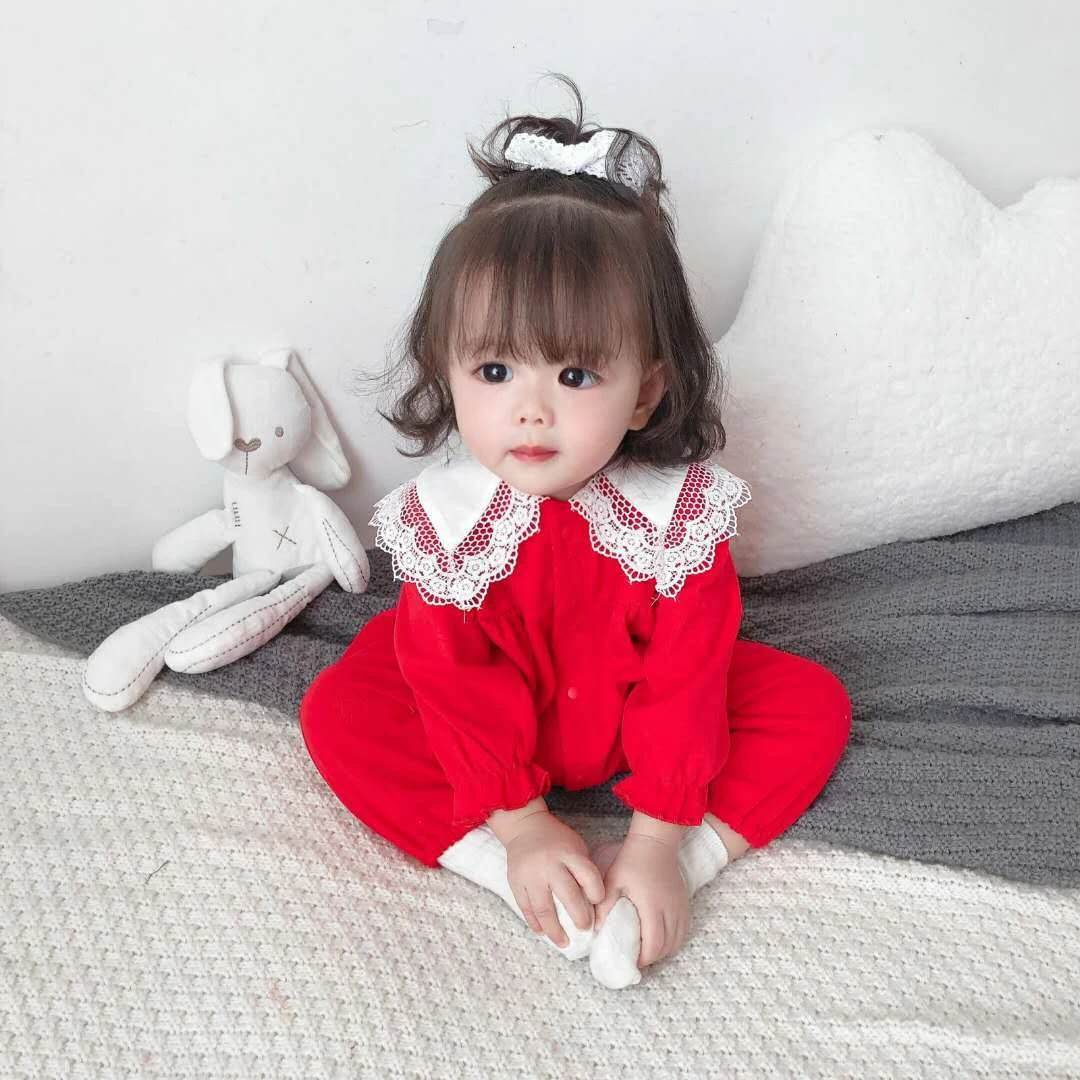 婴幼儿衣服春秋3-6个月女宝宝秋季连体衣0-1岁公主可爱长袖爬爬服