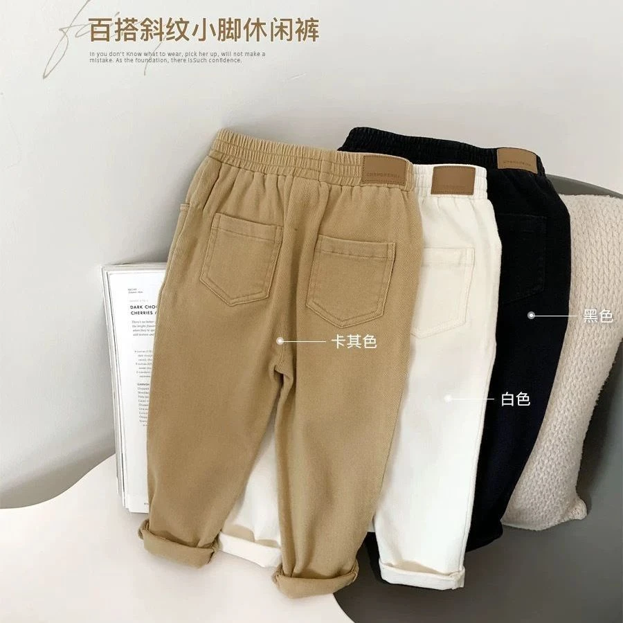 男童裤子加绒加厚童装休闲裤子潮儿童洋气长裤春秋款宝宝小脚裤