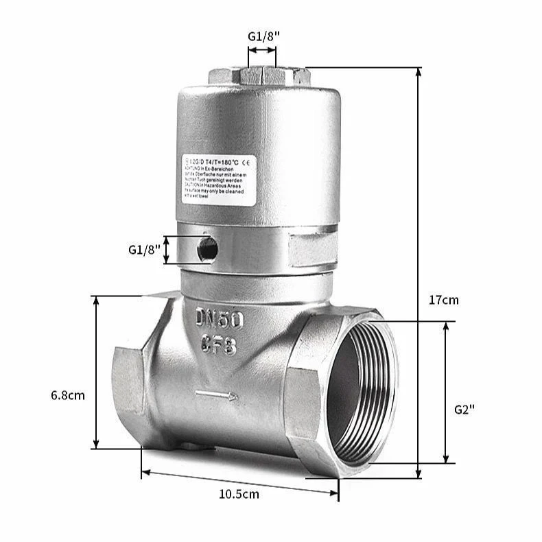程力洒水车2寸DN50气动不锈钢球阀气动切断阀洒水车配件厂家直销