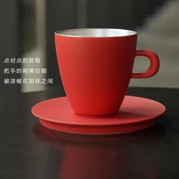 三時  16K精致奢华陶瓷咖啡杯家用高级感轻奢纯色手工马克杯水杯