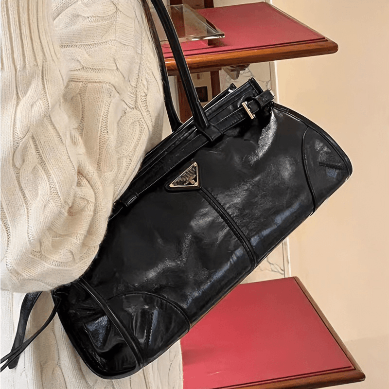 Soft Lux Bag油蜡牛皮法棍包包女2023款单肩手提斜挎个性真皮女包