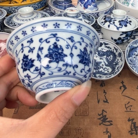 景德镇手绘柴窑茶器