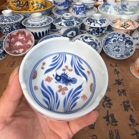 景德镇手绘柴窑茶器