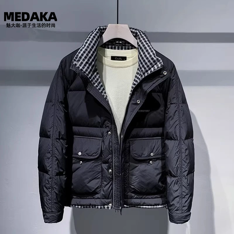 棉服男冬季短款立领休闲棉衣日系复古防寒面包服加厚保暖棉袄外套