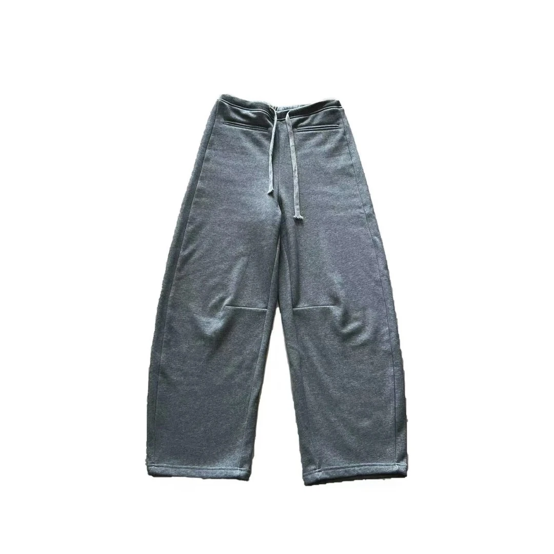 【秀秀新品xiuxiu】腰抽绳弯刀加绒加厚卫裤 休闲